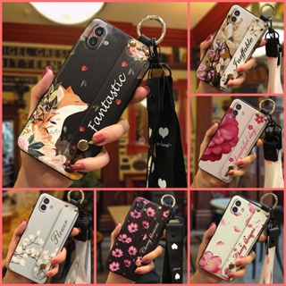 Flower Wristband Phone Case For Samsung Galaxy M13 5G/SM-M136B Wrist Strap New Arrival Lanyard Durable Shockproof cute