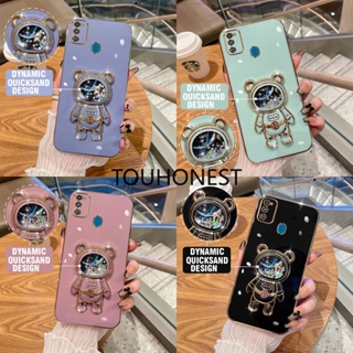 เคส INFINIX Smart 5 Pro เคส infinix Note 12 G96 เคส infinix Zero X pro Case infinix Smart 6 3GB Cover Glitter Liquid Quicksand Astronaut Bracket Soft Phone Case โทรศัพท์มือถือ แบบนิ่ม ลายนักบินอวกาศ มีทรายไหล ประดับกลิตเตอร์ สําหรับ