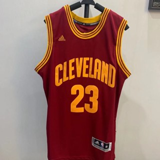 James No. Cavaliers คาวาเลียร์ แฟชั่นคลาสสิก เสื้อกีฬาบาสเก็ตบอล คอกลม ปักลาย King James 23 Jersey สีน้ําตาล สําหรับผู้ชาย 784058