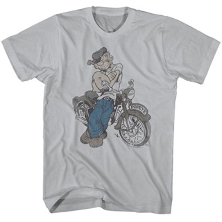 เสื้อยืด ผ้าฝ้าย พิมพ์ลายการ์ตูน Popeye The Sailor 1960s สไตล์วินเทจ สําหรับผู้ชาย BNmegm74EAbehg86_01