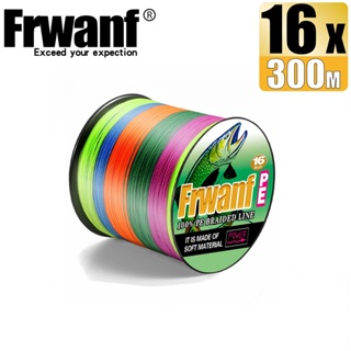 Frwanf สายเอ็นตกปลา PE แบบถัก 300 ม. 16 เส้น X16 20-500LB หลายขนาด