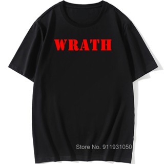 Lyzh Limited WRATH เสื้อยืดแขนสั้น คอกลม ผ้าฝ้าย 100% พิมพ์ลายกราฟฟิคโลโก้ แนวสตรีท สีดํา แฟชั่นฤดูร้อน สําหรับผู้ชาย