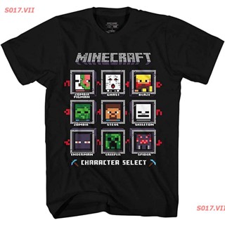 NEW Cartoon COD การ์ตูน มายคราฟ Minecraft Character Select Big Boys Youth T-Shirt Licensed เสื้อยืดพิมพ์ลาย