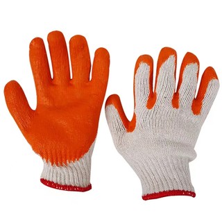 12 pairs Rubber gloves / Good Quality Thick Cotton gloves HEAVYDUTY for construction working gloves