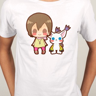 Short Sleeve T-shirt shirt Digimon Adventure Agumon Taichi Yagami Gabumon Yamato anime O-Neck Men Fashion cotton Ca_08