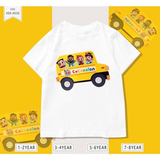 Cocomelon BUS UNISEX เสื้อยืด พรีเมี่ยม สําหรับเด็กผู้หญิง ผู้ชาย 1-8 ปี 24S