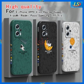 เคส Poco X4 GT 5G Poco F4 GT 5G X5 5G X4 Pro 5G X3 GT 5G M4 Pro 4G M3 X5 Pro 5G M5 X3 Pro X3 NFC เคสโทรศัพท์มือถือ ลายนักบินอวกาศ Nasa สําหรับ F3 C40 Poco M3 Pro 5G TKRC