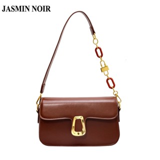 Jasmin NOIR กระเป๋าสะพายไหล่ กระเป๋าถือ หนัง PU สําหรับสตรี