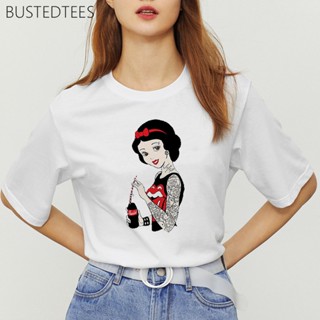 ♈♧✘Fashion Women Snow White Princess Printed Funny T Shirts Women Summer Fashion Short Sleeve TShirt_01