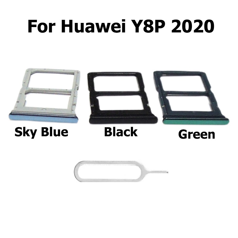 สําหรับ Huawei Y8P 2020 ซิมการ์ดถาดผู้ถือเชื่อมต่อ AQM-LX1 AQM-L21 อะไหล่