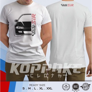 Honda Civic Ferio SiR Car T-Shirt Automotive Shirtเสื้อยืด