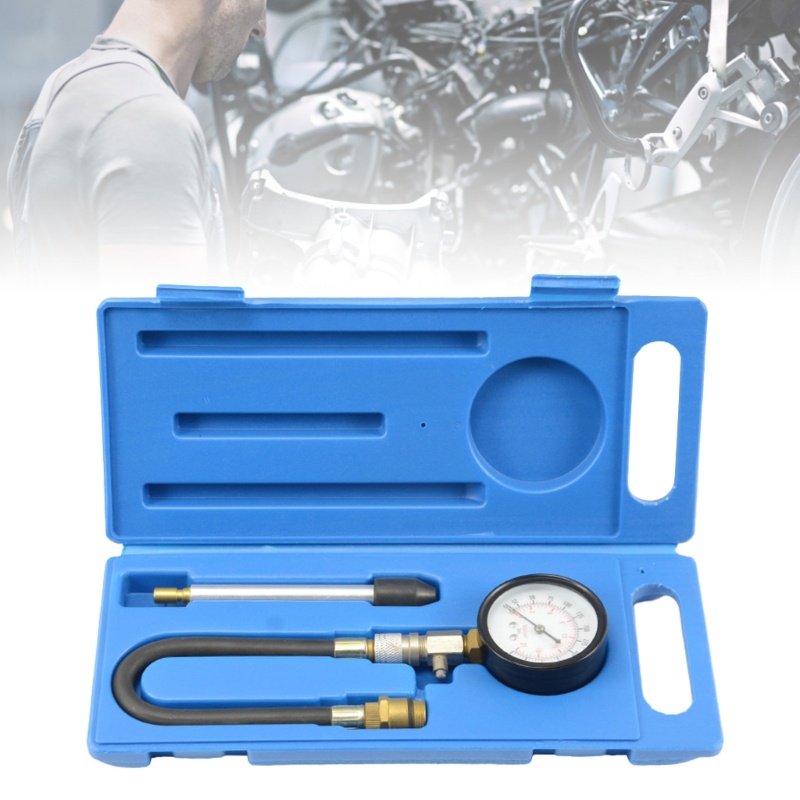 Yo Motorcycles ชุดเกจวัดแรงดันกระบอกอัดเครื่องยนต์ 0-300PSI