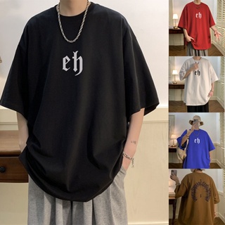 เสื้อยืดผู้ชายแขนสั้นผ้าฝ้าย hiphop สไตล์อเมริกันเสื้อครึ่งแขนฤดูร้อน oversize แบรนด์แฟชั่นBOY170