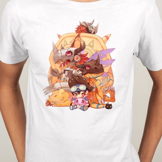 Short Sleeve T-shirt shirt Digimon Adventure Agumon Taichi Yagami Gabumon Yamato anime O-Neck Men Fashion cotton Ca_08