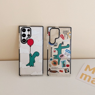 Casetify เคสโทรศัพท์มือถือแบบนิ่ม TPU ใส กันกระแทก ลายไดโนเสาร์ ลูกโป่งตลก สําหรับ Samsung Galaxy S20 Plus S21 Ultra S22 S23