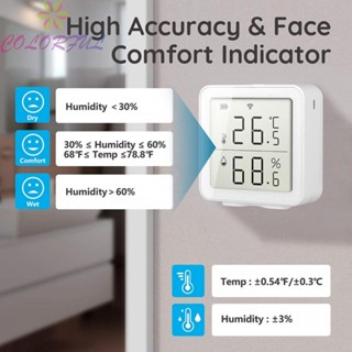 【COLORFUL】Intelligent Linkage Wireless Temperature And Humidity Sensor Detector Humidity