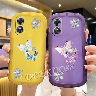 เคสโทรศัพท์มือถือ ซิลิโคนนิ่ม แบบใส กันกระแทก ลายผีเสื้อน่ารัก สําหรับ OPPO Reno 8 8T Reno8T Reno8 T 5G 4G 2023