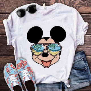 Disney Mickey Mouse tshirt women couple  kawaii ulzzang japanese plus size tshirt plus size_03