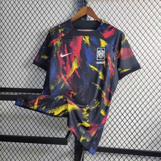 เสื้อกีฬาแขนสั้น ลายทีมชาติฟุตบอล AWAY 22-23 South Korea ไซซ์ S-4XL