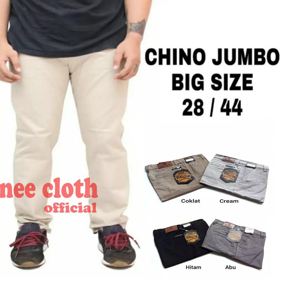 กางเกงชิโน่ขายาวผู้ชาย WHATS MORE HITS bsize 48-50 jumbo