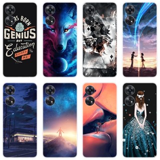 เคสโทรศัพท์ซิลิโคน TPU แบบนิ่ม ลายเพ้นท์ สําหรับ OPPO Reno8 T 4G Reno8 T 8T 4G