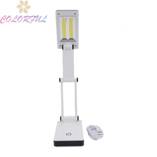 【COLORFUL】LED Desk Lamp Bright Touch Control-Reading Light-Portable Compact-White Folding