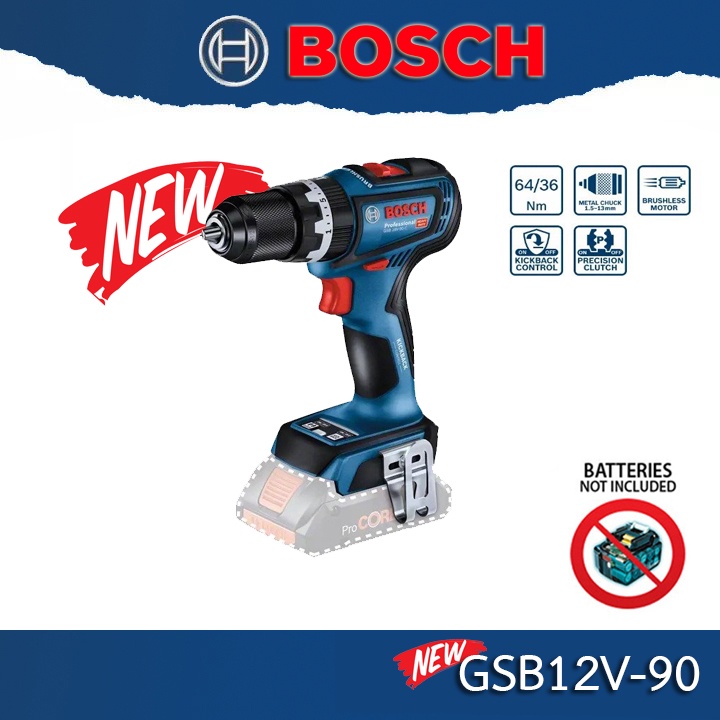 BOSCH GSB18V-90 สว่านไขควงกระแทกไร้สาย  GSB 18V-90 C  (เครื่องเปล่า) มอเตอร์ไร้แปรงถ่าน รหัสสินค้า 0