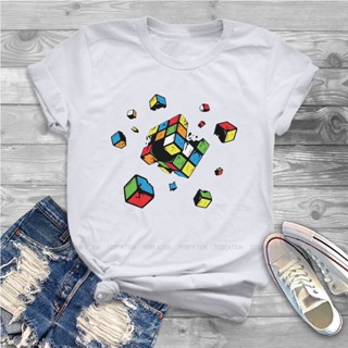 Cotton T-Shirt Funny Gift Female Shirts Magic Cube Big size Vintage Tshirts Harajuku Casual Feminine Blusas_02