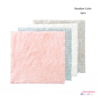 ผ้าเช็ดครัว Coral Velvet Dishl Wash Cloth Table Wipe Rags Towel [V/13]