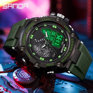 Sanda Official Beast Dial นาฬิกาข้อมือควอทซ์ สไตล์สปอร์ต กันตก SD3173-8