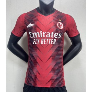 [Player Version] 2324 ใหม่ เสื้อกีฬาแขนสั้น AC Milan Home คุณภาพสูง
