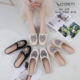 Fashion-slipper รองเท้าเปิดส้น สไตส์เสือเปิดส้น Kitepretty s101 เปิดส้นมาใหม่ 2023