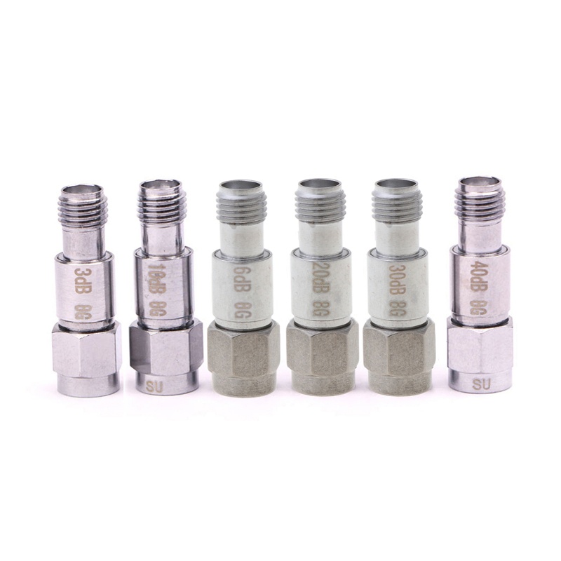 Cc SMA Attenuator 2W 8G DC-6GHz 8GHz Coaxial FIXED Attenuators 40DB 30DB 20DB 10DB 6DB 3DB SMA ตัวเช