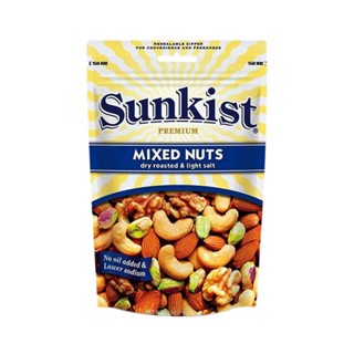 ซันคิสท์ ก. ถั่วรวมอบเกลือรสเค็มน้อย 150SUNKIST MIX NUTSROASTEDLIGHTSALT150G