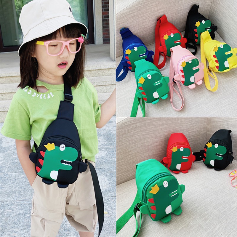 พร้อมส่ง Dinosaurกระเป๋าคาดอกเด็ก กระเป๋าสะพายข้างใบเล็ก