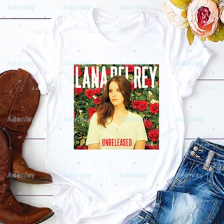 เสื้อยืด พิมพ์ลายกราฟฟิค Lana Del Rey 90s น่ารัก แฟชั่นฤดูร้อน สําหรับผู้หญิง