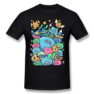 Dragon Quest T Shirt Slime Party T-Shirt Funny Beach Tee Shirt 100% Cotton Printed Man Short Sleeves Oversize Tshir_02