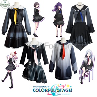 [พร้อมส่ง] Sekai โปรเจคต์เวที สีสันสดใส Hatsune Miku cos Akiyama Mizuki and Asahina Mafuyu คอสเพลย์ฟื้นฟูที่สมบูรณ์แบบ