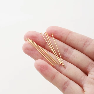St.kunkka เข็มทองแท้ 18K 16-50 มม. สําหรับทําเครื่องประดับ 100 ชิ้น