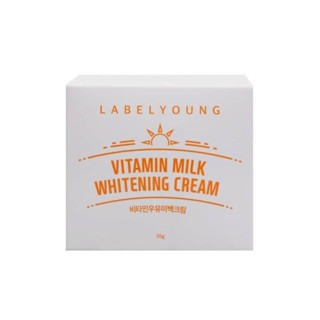 VITAMIN ลาเบลยัง SHOCKING วิตามินมิลค์ไวท์เทนนิ่งครีม55กผลิตภัณฑ์ดูแลผิวหน้าLABELYOUNG MILK WHITENING CREAM 55G.