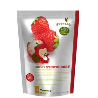 กรีนเดย์ฟรุตฟาร์มสตอเบอรี่อบกรอบ GREENDAY 36 กรัมSTRAWBERRY FRUITFARM 36G.