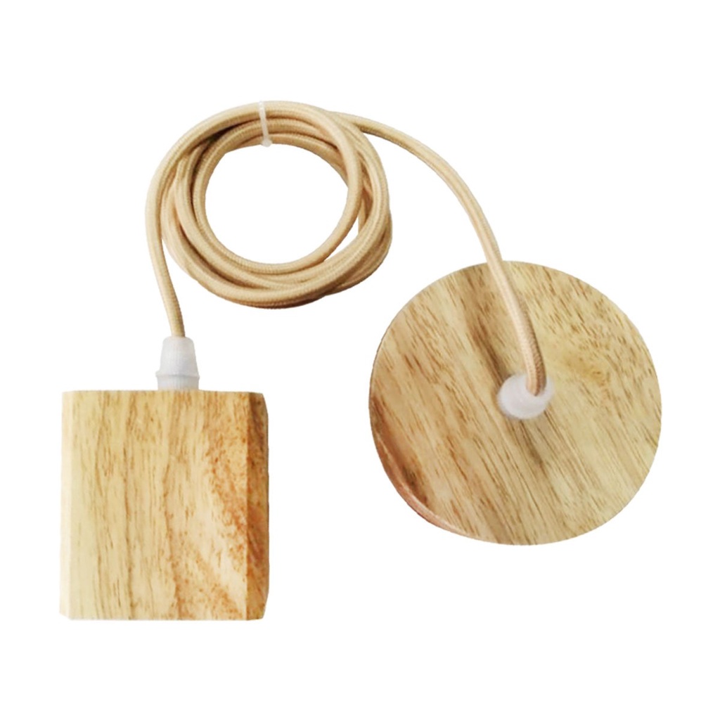 ชุดขั้วหลอดไฟไม้ (E27x1) LUZINO รุ่น WS-W02 สีไม้