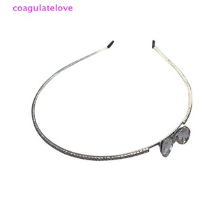 Coagulatelove ที่คาดผม ประดับโบว์ คริสตัล พลอยเทียม เครื่องประดับ สําหรับผู้หญิง [ขายดี]