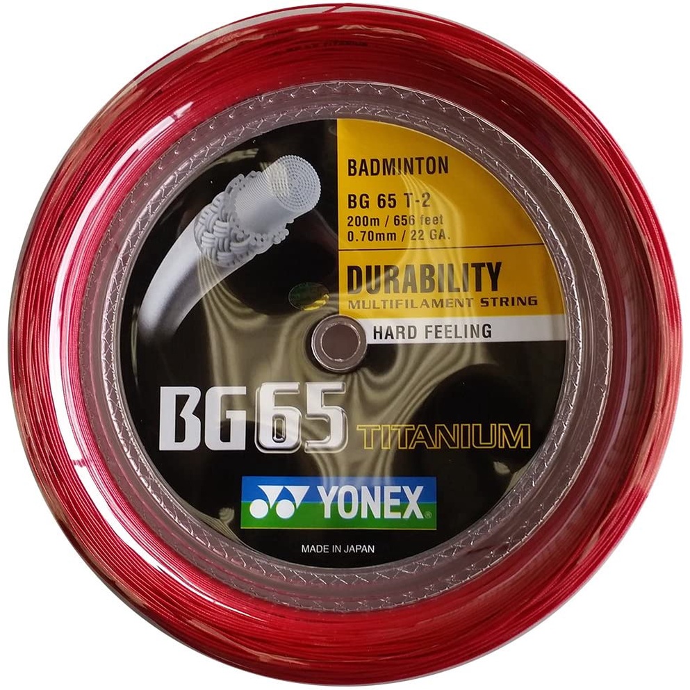 Yonex สายแบดมินตัน BG65Ti 200M REEL Badminton STRING ทนทาน BG80 BG95
