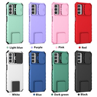 Case OPPO A76 A96 A15 A15S A74 4G A95 A16 A16K A16E A55 4G เคสนิ่ม ป้องกันกล้อง พร้อมขาตั้ง สําหรับ