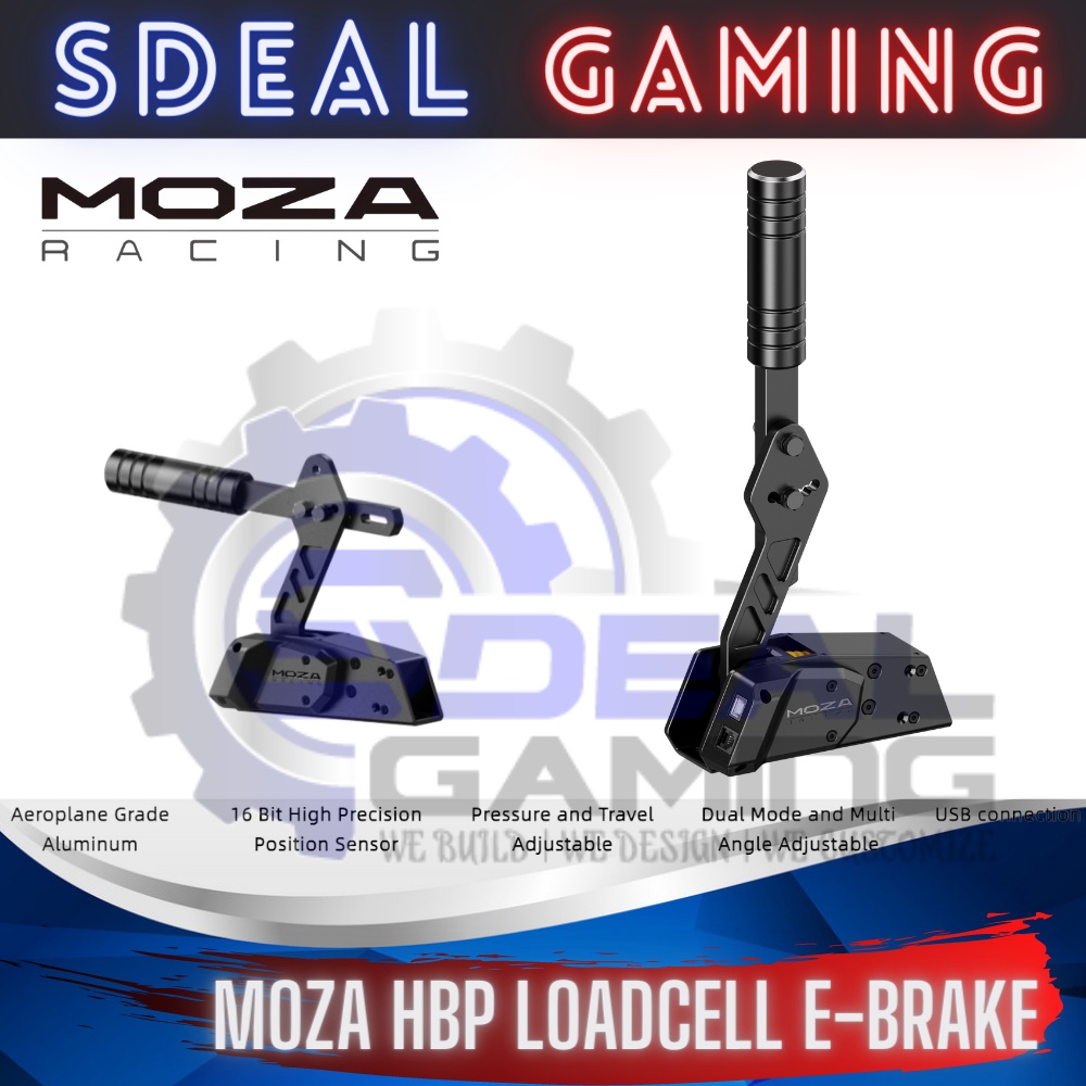 MOZA RACING HBP LOADCELL ALUMINIUM BUILD HANDBRAKE สําหรับ SIM RACING PC