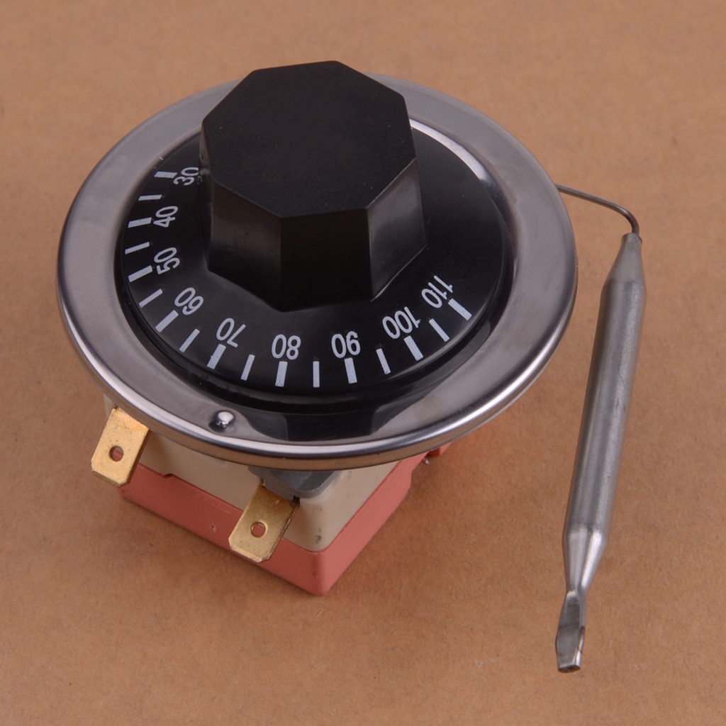 30-110°C 250V 16A สวิตช์ควบคุมอุณหภูมิแบบปรับได้ Capillary Thermostat ไฟฟ้า
