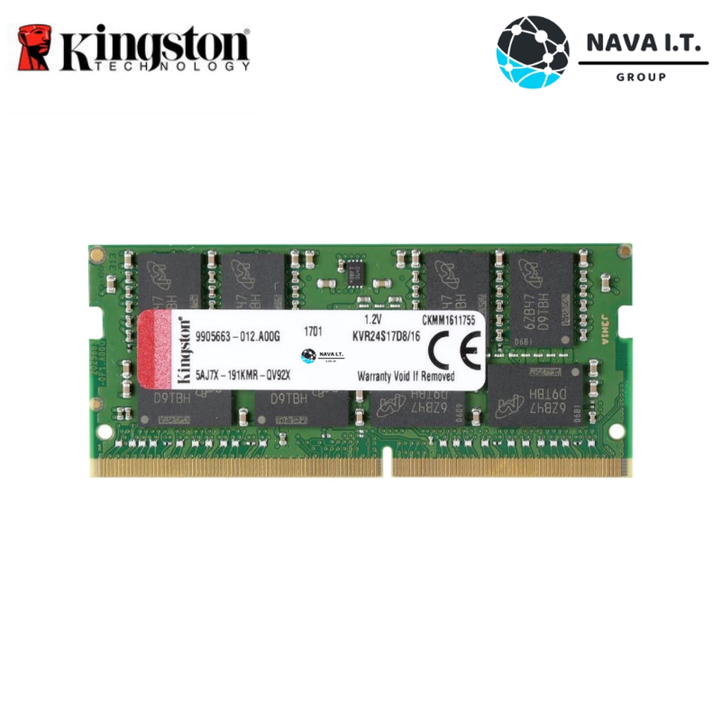 ⚡️กรุงเทพฯด่วน1ชั่วโมง⚡️ KINGSTON VALUE RAM KVR24S17D8/16 16GB 16GBX1 DDR4/2400 RAM NOTEBOOK แรมโน้ตบุ๊ค ประกันตลอดกา...