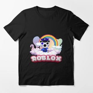 เสื้อยืดอินเทรนด์ผู้ชายอินเทรนด์ผู้หญิงเสื้อยืด พิมพ์ลาย Roblox Poley Rainbow Cloudy เลือกลายได้S-3XL_04