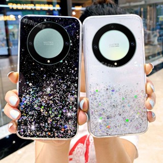 เคสโทรศัพท์มือถือ TPU ใส กันกระแทก ลายกลิตเตอร์ท้องฟ้ากลางคืน สําหรับ Honor X9A 5G 2023 X9 A X9A X 9 A X9A 4G 5G 2023